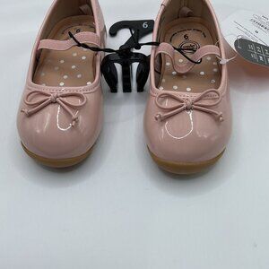 Toddler Girls Pink Patent Bow Mary Jane Flats Size 6 baby